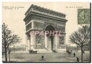 Old Postcard Paris Arc de Triomphe Etoile