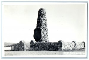 c1950's Fetterman Battlefield Monument Route 57 Sheridan WY RPPC Photo Postcard