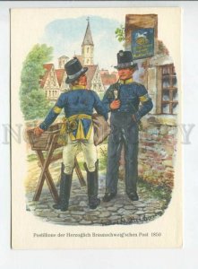 441724 Germany postal history Muller Postman of Duchy of Brunswick Old postcard