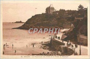 Old Postcard Dinard La Promenade des Allies and Pointe du Reel