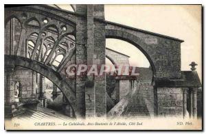 Old Postcard Chartres Cathedrale Boutamts The Arcs of the Apse Cote Sud