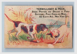 1880s Terwilliger & Peck Steam Printers Fancy Cards & Music Lot Of 2 F130