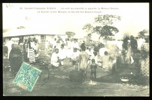 Kindia, French Guinea. Corner of the Market, Beynis House. 1906 Ligne M cancel