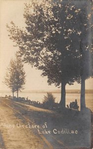 Lake Cadillac Along The Shore Of Lake, Real Photo Lake Cadillac MI 