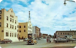COEUR D' ALENE, Idaho ID  SHERMAN AVENUE Street Scene  50's Cars~Woody  Postcard
