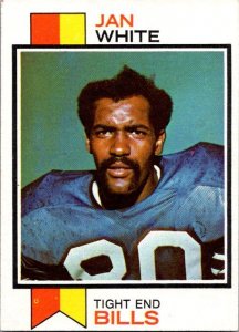 1973 Topps Football Card Jan White Buffalo Bills sk2454