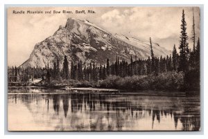 Rundle Mountain Bow River Banff Alberta Canada UNP DB Postcard N22