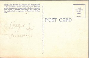 Koshare Indian Dancers Interpretive Colorado Postcard