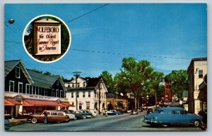 Wolfeboro, New Hampshire  Main Street Classic Cars   Postcard