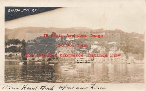 CA, Sausalito, California, RPPC, Water View of the Homes on the Coast