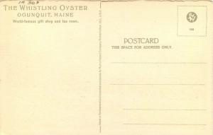 1930s Whistling Oyster Gift Shop Tea Room OGUNQUIT MAINE Linen postcard 4137