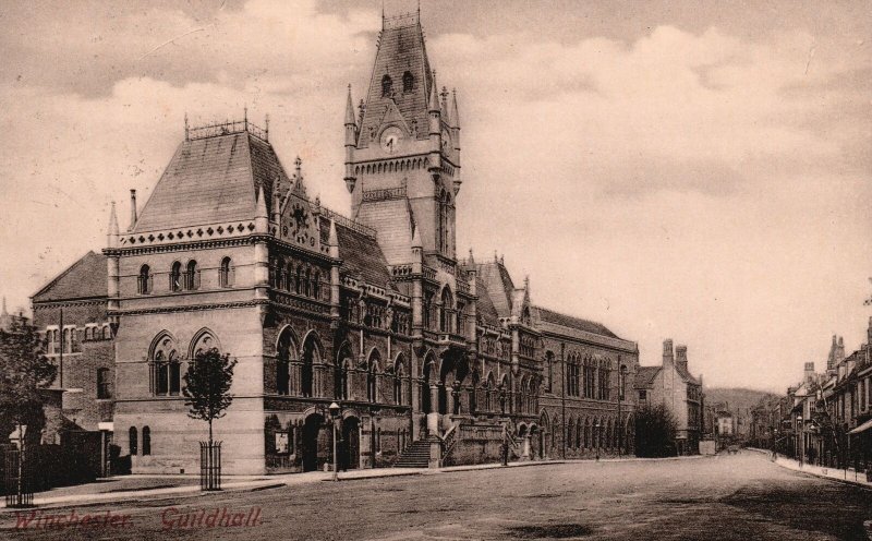 Guildhall Contemporary Café Broadway Winchester England Vintage Postcard