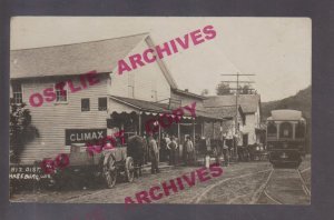 Chaseburg WISCONSIN RPPC 1912 GENERAL STORE Add On TROLLEY nr La Crosse Viroqua