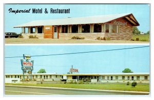 BORDENTOWN, New Jersey NJ~ Roadside IMPERIAL MOTEL Restaurant c1960s Postcard