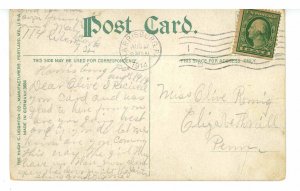 PA - Harrisburg. Market Square Street Scene & Commonwealth Hotel ca 1914 *