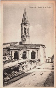 Italy Perugia Chiesa di San Pietro Vintage Postcard C168