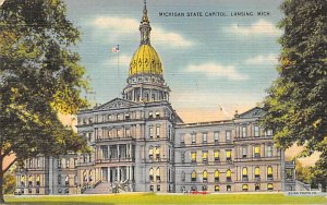 Michigan State Capitol View Lansing MI 