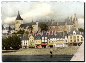 Modern Postcard Gien the castle docks and jeanne of church are seen from the ...