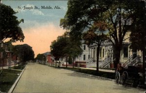 Mobile Alabama AL St. Joseph Street c1910 Vintage Postcard