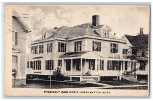 1924 President Coolidge Northampton Home Boston MA Unposted Vintage Postcard