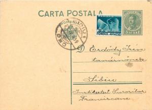 Sibiu 1939 king Charles II uprated stationery postcard