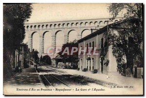 Old Postcard Roquefavour La Gare and Aqueduct