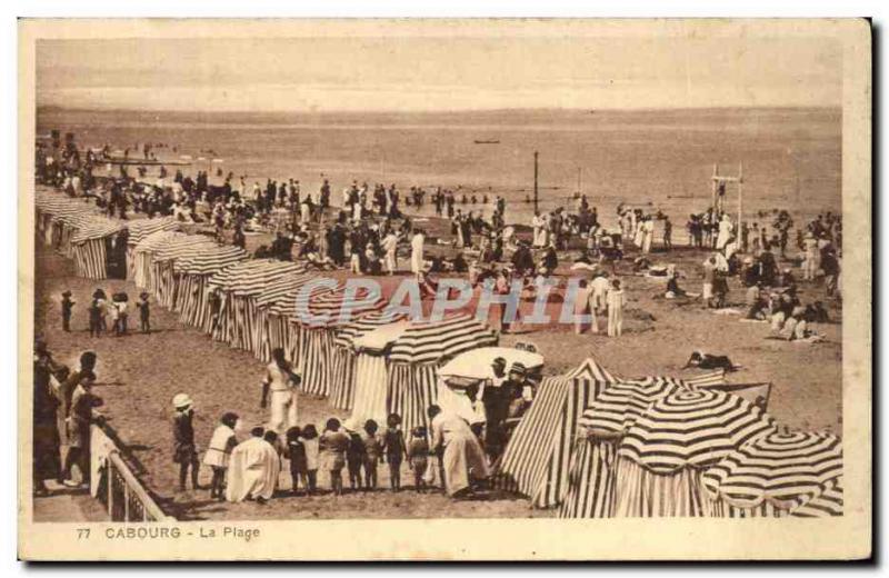 Cabourg Old Postcard Beach