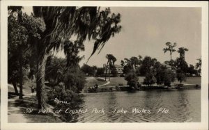 Lake Wales FL Crystal Park c1920 Real Photo Postcard