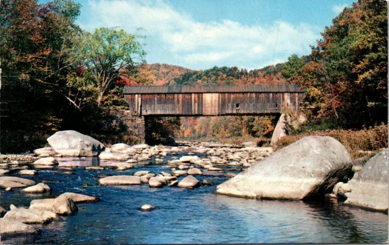 Vermont, Perkinsville - Covered Bridge Across The Black River - [VT-122]