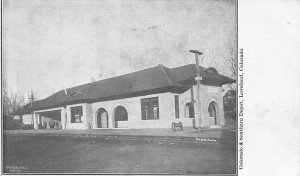 J23/ Loveland Colorado Postcard c1910 Colorado & Southern Railroad Depot 238