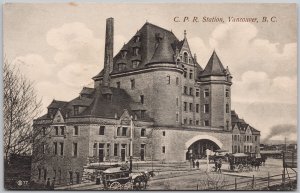 CPR Station Vancouver BC British Columbia 1906 Postcard H73
