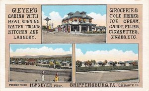 J64/ Shippensburg Pennsylvania Postcard c1910 Geyer's Cabins Grocery 390