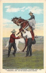 J35/ Cheyenne Wyoming Postcard c1910 Pendleton Oregon Rodeo Cowboy 159