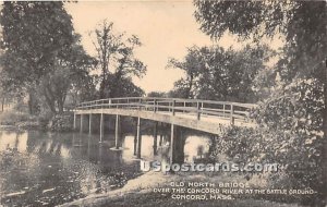 Old North Bridge over the Concord River at the Battle Ground - Massachusetts ...