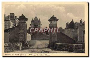 Old Postcard Surroundings Of The Senses & # 39Abbaye De Sainte Colombe