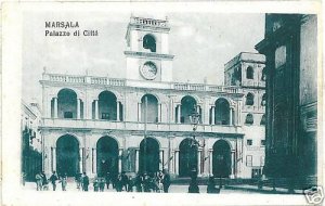 VINTAGE POSTCARD: DRILLS: MARSALA - CITY PALACE-