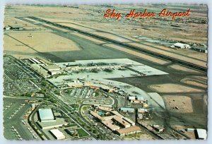c1960 Phoenix Arizona Postcard Sky Harbor International Airport Aerial Terminal