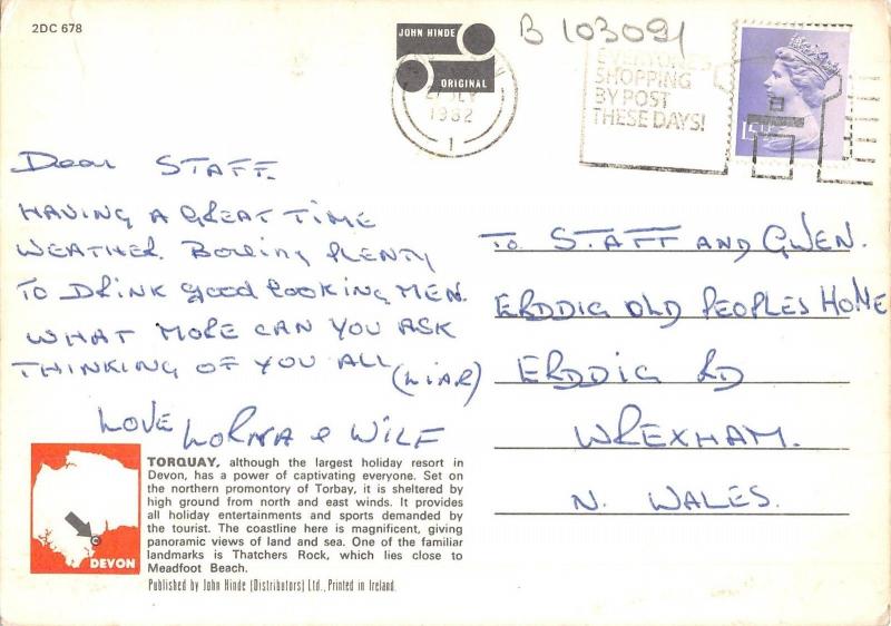 B103091 torquay harbour by night devon    uk