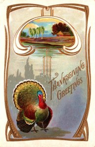 Thanksgiving Greetings With Turkey