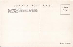 La Salle Motel Cataraqui near Kingston Ontario ON Ont. Unused Postcard E29