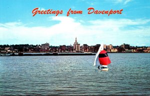 Iowa Davenport Greetings Showing Skyline