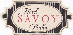 Czechoslovakia Praha Hotel Savoy Vintage Luggage Label sk3268