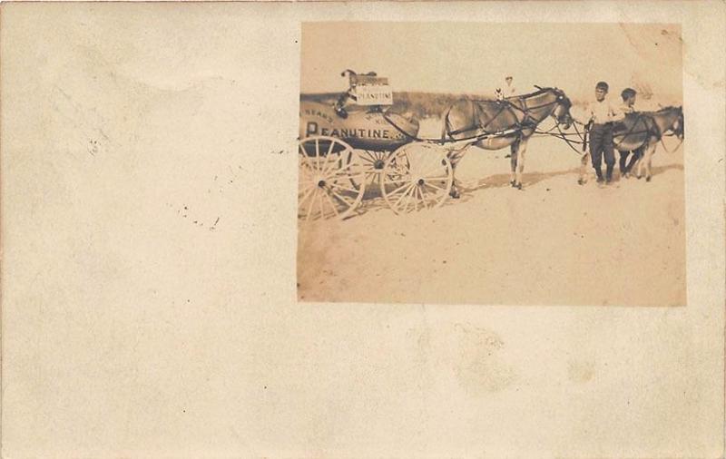 Old Orchard ME Peanutine Wagon 1909 RPPC Real Photo Postcard