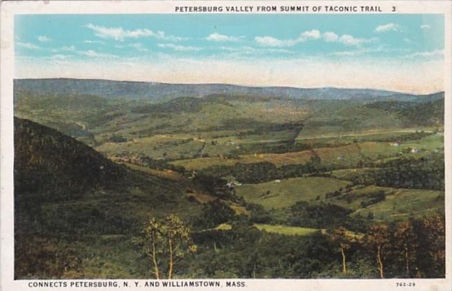 New York Petersburg Valley From Summit Of Taconic Trail Curteich