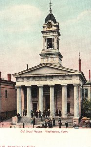 Middletown CT-Connecticut, Old Courthouse Building Landmark Vintage Postcard