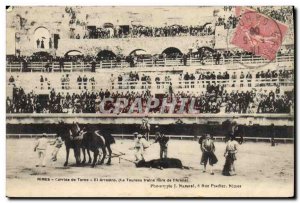 Old Postcard Bullfight Bullfight Nimes Corrida de toros El arrastro