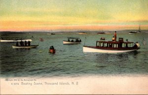 New York Thousand Islands Boating Scene Rotograph