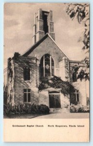 NORTH KINGSTON, Rhode Island RI ~ QUIDNESSETT BAPTIST CHURCH Albertype Postcard