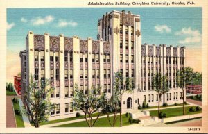 Nebraska Omaha Administration Building Creighton University Curteich