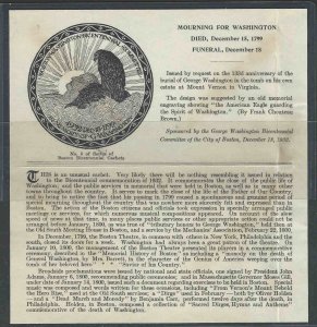 1932 Washingtons Mourning Bicentennial W/Special Spiritual Cachet Of See Info